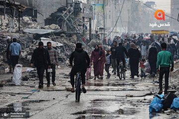 اوضاع در اردوگاه مهم فلسطینی ها در مرکز نوار غزه پس از آتش‌بس موقت