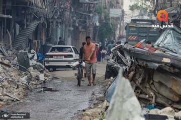 اوضاع در اردوگاه مهم فلسطینی ها در مرکز نوار غزه پس از آتش‌بس موقت