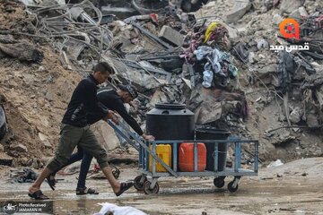 اوضاع در اردوگاه مهم فلسطینی ها در مرکز نوار غزه پس از آتش‌بس موقت