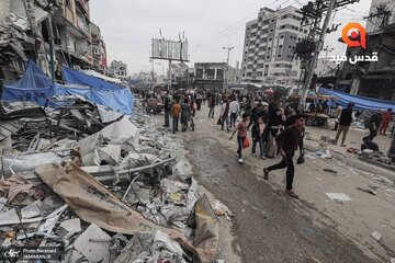 اوضاع در اردوگاه مهم فلسطینی ها در مرکز نوار غزه پس از آتش‌بس موقت