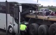 ببینید | تصادف هولناک اتوبوس گردشگران روسی در ترکیه