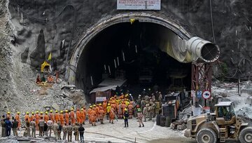 ریزش تونل در هند؛ نجات کارگران پس از ۱۷ روز تلاش نفس‌گیر/  عکس