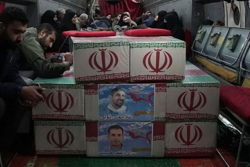 تشییع پیکر پاک هشت شهید مدافع حرم در مشهد مقدس