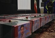 تشییع پیکر پاک هشت شهید مدافع حرم در مشهد مقدس