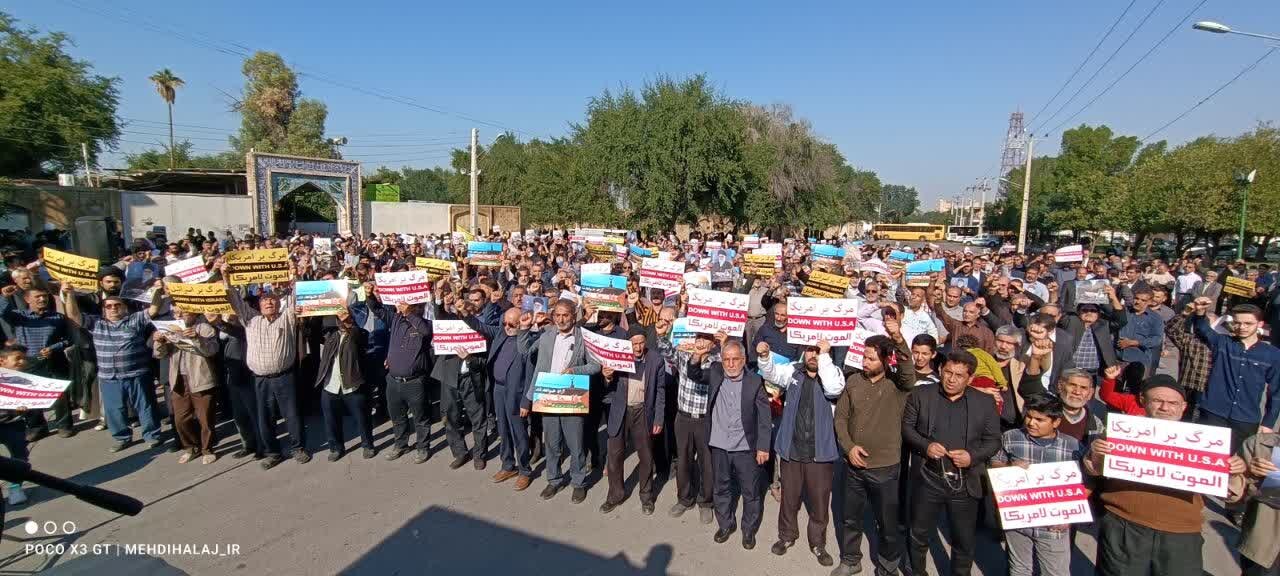 گزارش تصویری/تجمع مردمی حمایت از مردم غزه همزمان با سراسر کشور در دزفول