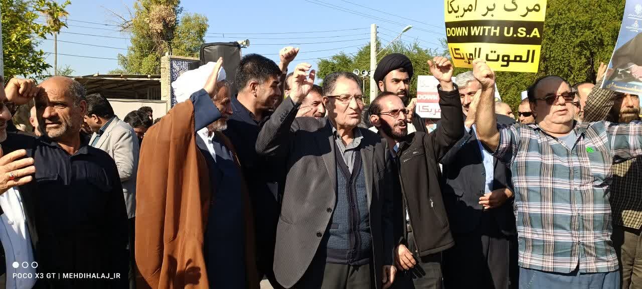 گزارش تصویری/تجمع مردمی حمایت از مردم غزه همزمان با سراسر کشور در دزفول