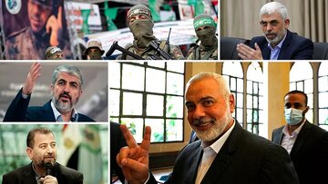 تصاویر رهبران حماس در دفتر وزیر جنگ اسرائیل