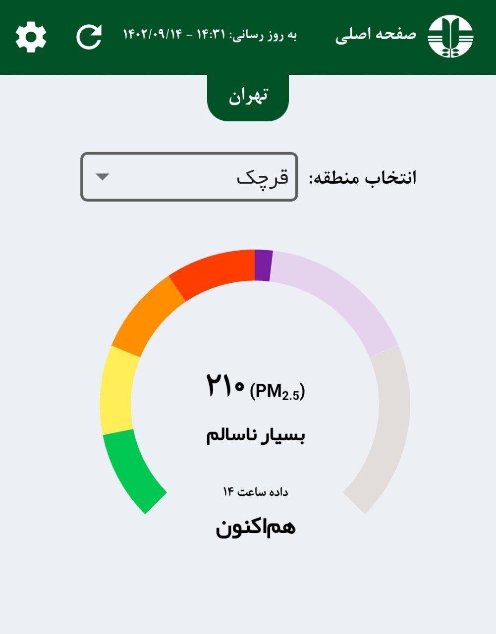 این منطقه تهران بنفش شد/ عکس