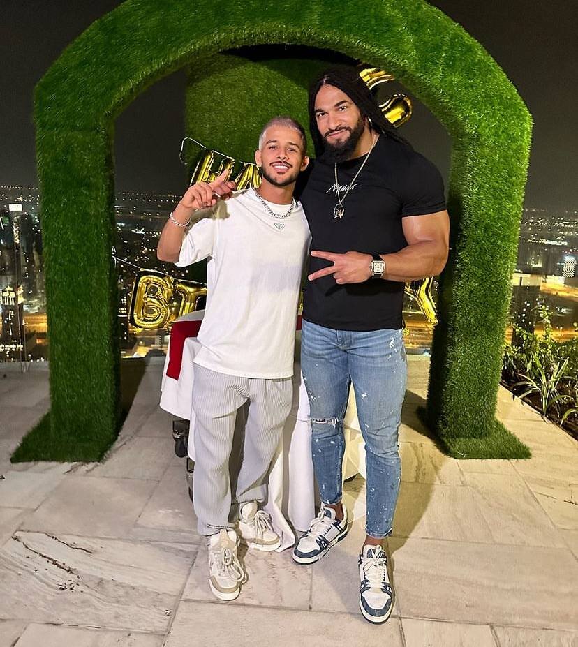 عکس| ملاقات قایدی و بدنساز مشهور ایرانی در دوبی