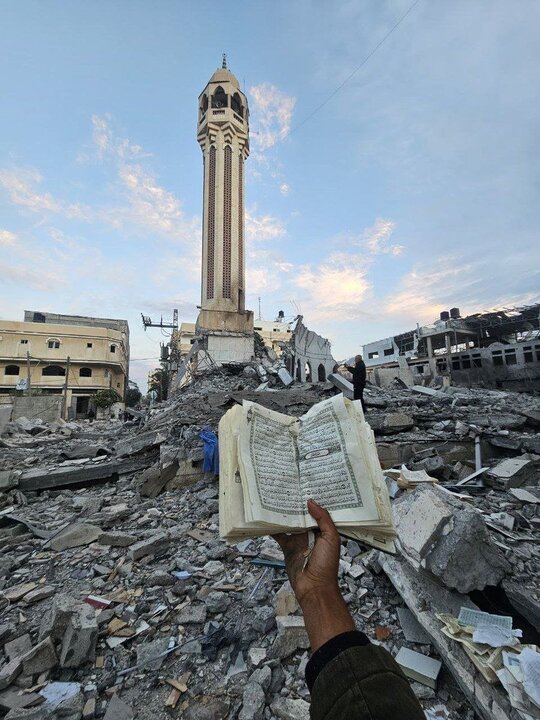 بمباران مسجد یافا در دیربلح نوار غزه