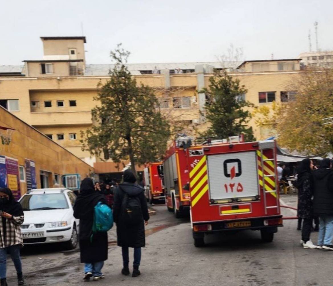 آتشسوزی در دانشگاه علوم پزشکی زرگنده تهران/ عکس