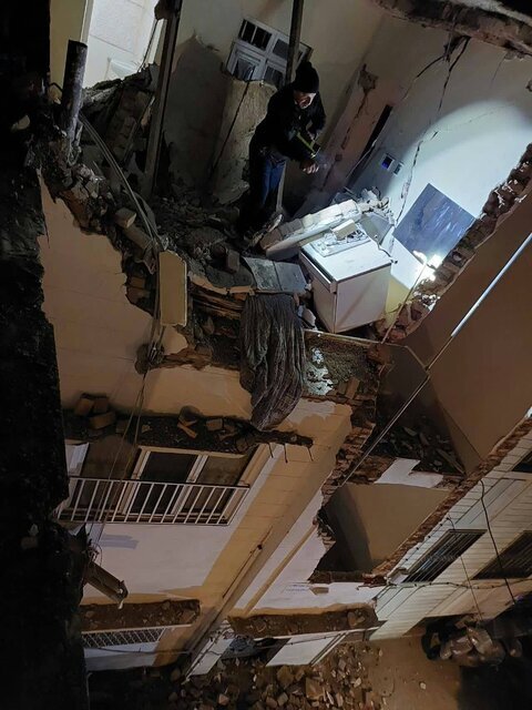 انفجار خانه‌ای در این خیابان تهران/ عکس
