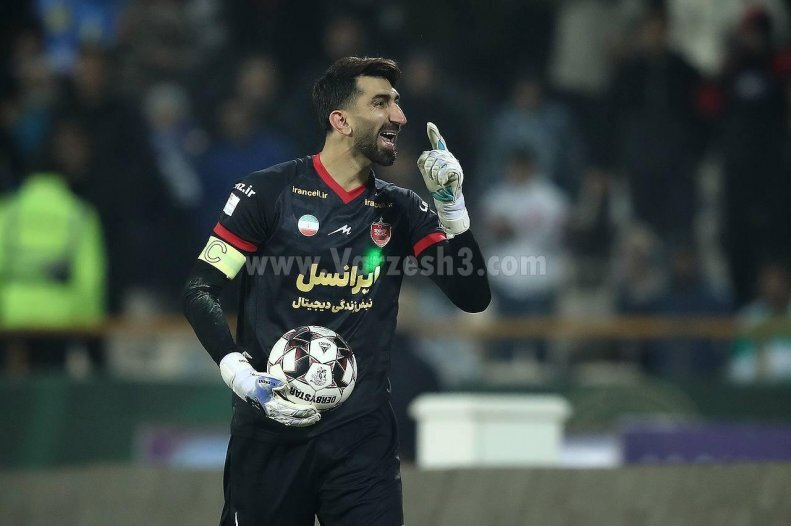 عکس| فریاد و خشم بیرانوند بر سر توپجمعکن