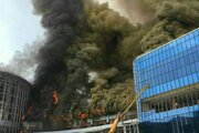 ببینید | آتش‌سوزی در برج‌های ۲۰ طبقه خیابان ستارخان تهران