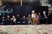 سیدمحمد خاتمی در مراسم عزاداری شهادت حضرت فاطمه(س)/ هادی خامنه‌ای و نماینده جنجالی مجلس هم آمدند+عکس
