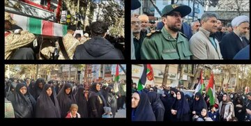 ‍ ‍ وداع با شکوه مردم خرم‌آباد با شهدای گمنام