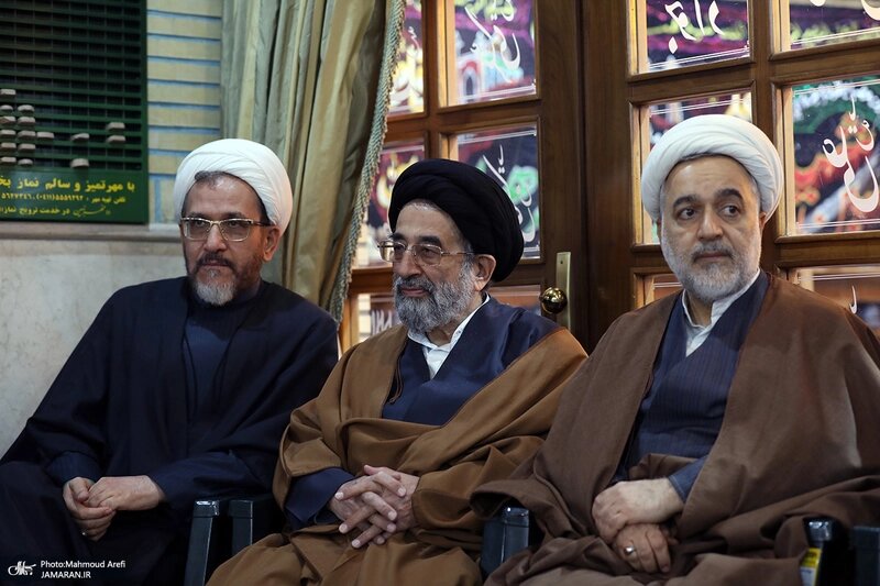 سیدمحمد خاتمی در مراسم عزاداری شهادت حضرت فاطمه(س)/ هادی خامنهای هم آمد+عکس