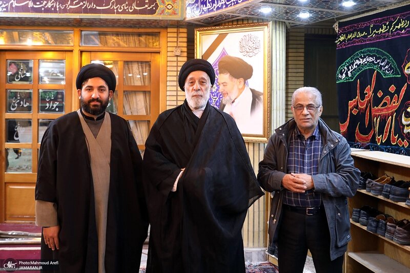 سیدمحمد خاتمی در مراسم عزاداری شهادت حضرت فاطمه(س)/ هادی خامنهای هم آمد+عکس