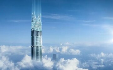 آسمانخراش لوکس ۳۴۱ متری مرسدس بنز در امارات/ عکس