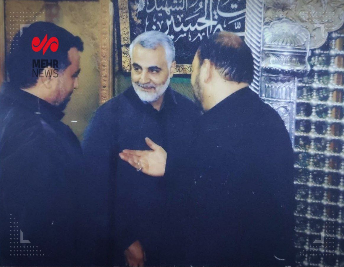 عکسی دیده نشده از سردار سید رضی موسوی در کنار شهید سپهبد سلیمانی