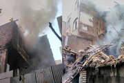 ببینید | اولین تصاویر از ریزش ساختمانی سه طبقه در سبلان شمالی