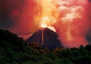 ببینید | فوران آتشفشان در پارک ملی اکوادور