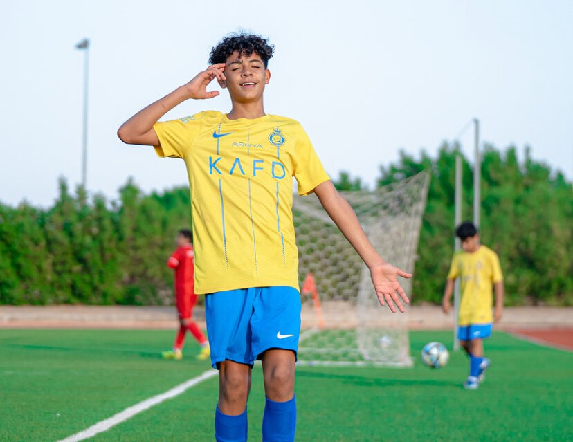 عکس| خوشحالی جالب پسر رونالدو پس از گلزنی در عربستان