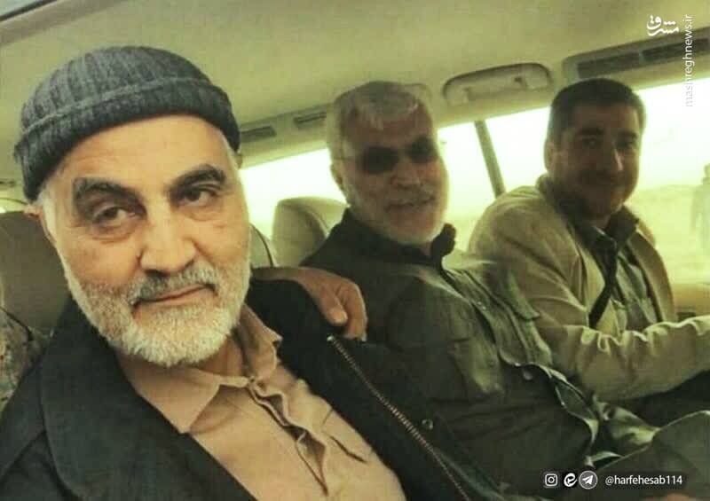 عکس دیده نشده از سردار سلیمانی با پوشش متفاوت /چند بار نزدیک بود شهید شویم، اما حیف!