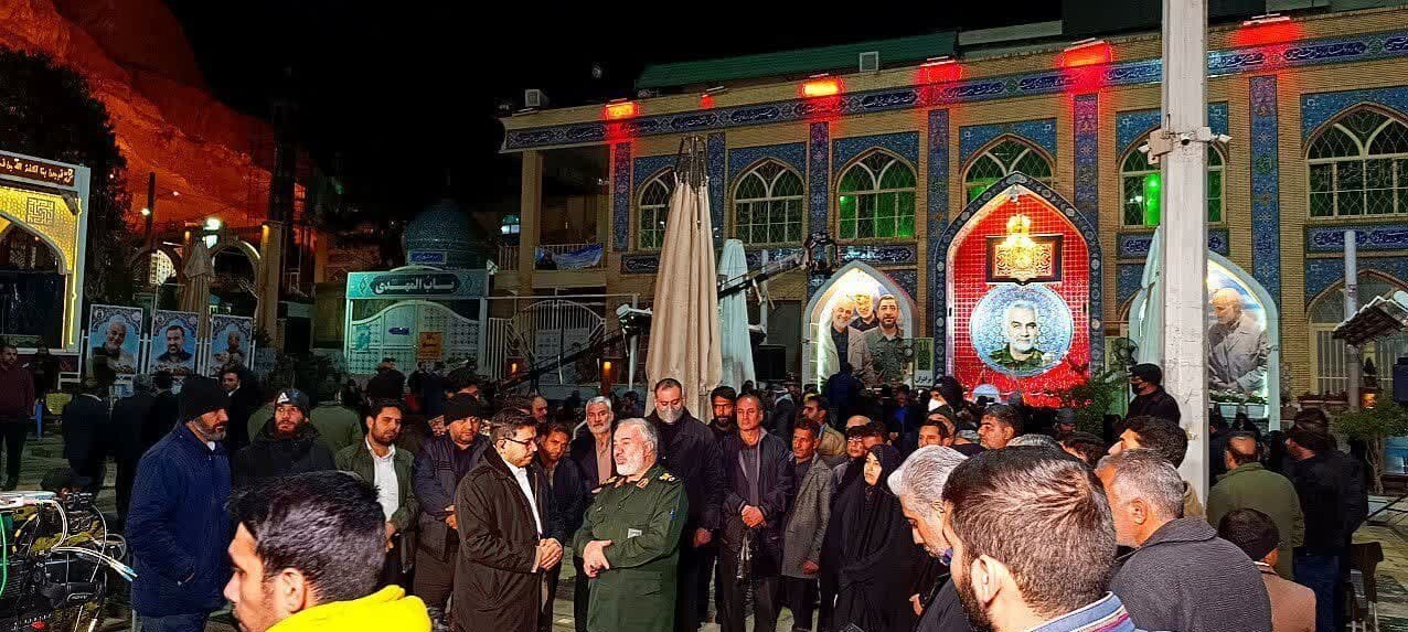 تصاویری از فرمانده کل سپاه و سردار فدوی در محل حمله تروریستی کرمان