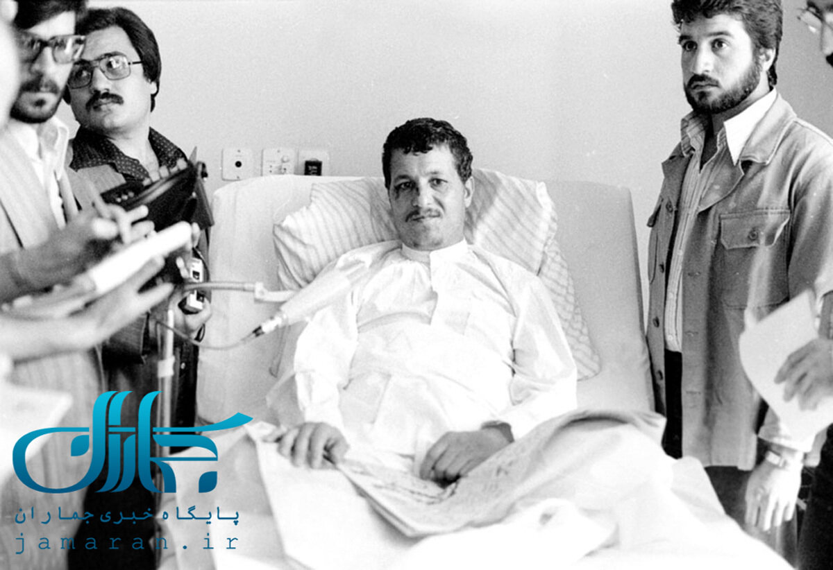 عکسی از آیتالله هاشمی با صورت زخمی پس از ترور ناکام