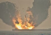 پرتاب قدرتمندترین موشک سوخت جامد جهان از روی کشتی/ عکس