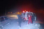 ببینید | اقدام تحسین برانگیز امدادگر هلال احمر در نجات جان فرد گرفتار در برف و کولاک