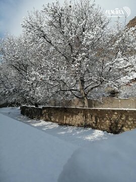 بارش برف در روستاهای اطراف شهرستان فیروزکوه