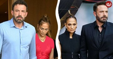 نمایی از چهره شکسته شده جنیفر لوپز در کنار بن افلک