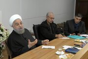 دیدار جمعی از روزنامه‌نگاران با حسن روحانی / عکس