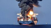 لحظه اصابت موشک بالستیک یمن به کشتی آمریکایی