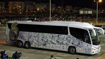 عکس| اتوبوس رئال مادرید تصادف کرد