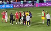ببینید | درگیری بازیکنان لبنان و تاجیکستان بعد از پایان بازی