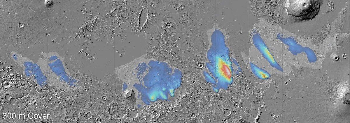 کشف ذخایر یخ با عمق ۴ کیلومتر در مریخ!/ عکس