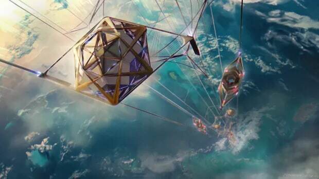 طرح شگفت انگیز آسانسور فضایی ۳۵ هزار کیلومتری برای انتقال انسانها به فضا/ عکس