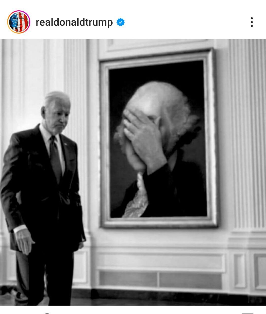 ترامپ با این عکس بایدن را به تمسخر گرفت