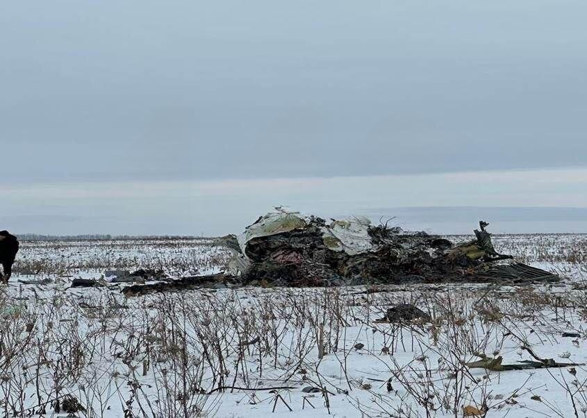 تصاویری از سقوط هواپیمای ایلوشین روسیه