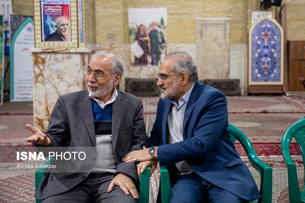 حضور ناطق نوری در مراسم ختم فرزند آیتالله طالقانی/ معاون دفتر رهبری هم آمد +عکس