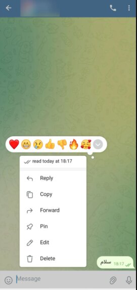 روش مشاهده‌ زمان خوانده‌ شدن پیام در تلگرام