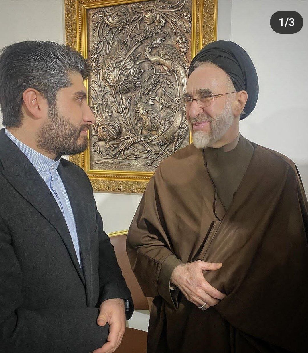 عکسی جدید از سیدمحمد خاتمی در روز پدر