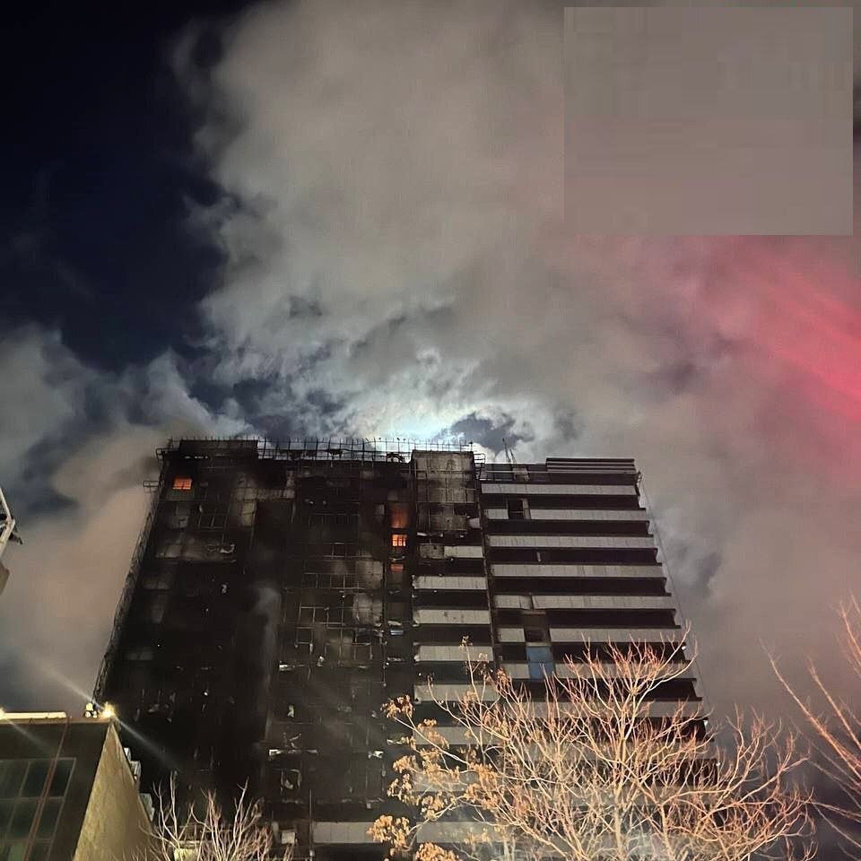 آخرین تصویر از بیمارستان گاندی تهران پس از مهار آتش