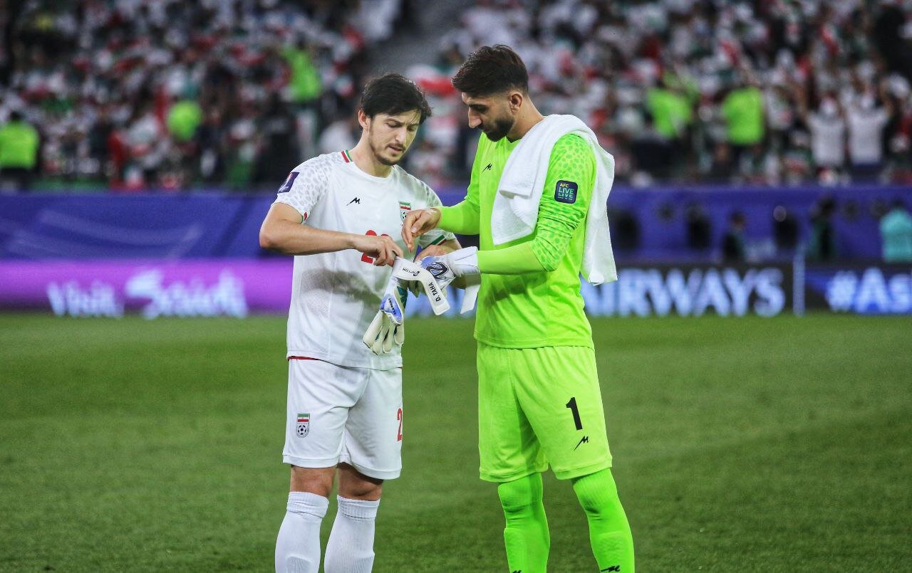 عکس| حرکت خاص بیرانوند به یاد فرزندانش در قطر