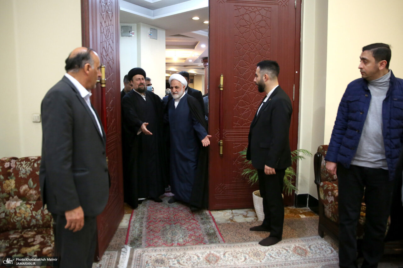 خوش و بش سیدحسن خمینی با محسنی اژهای +عکس