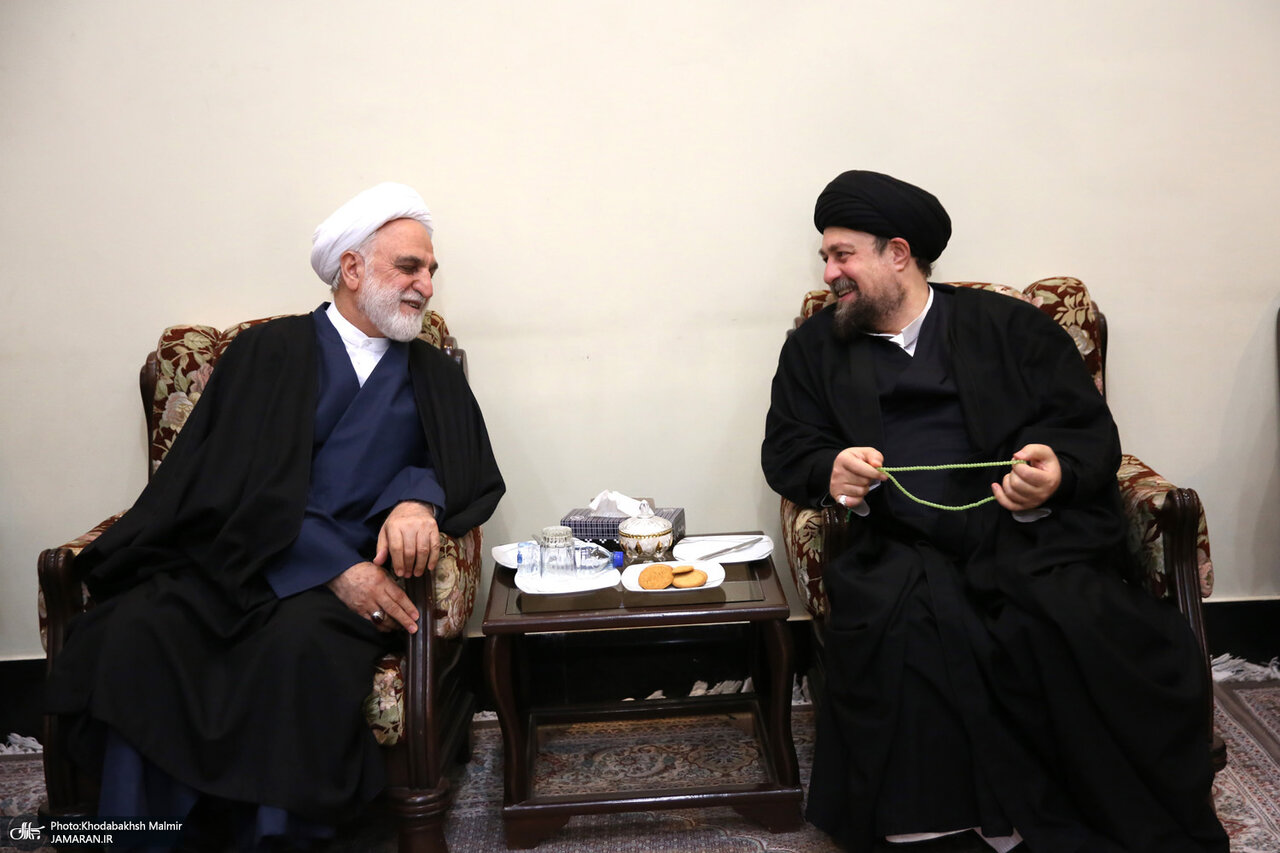 خوش و بش سیدحسن خمینی با محسنی اژهای +عکس