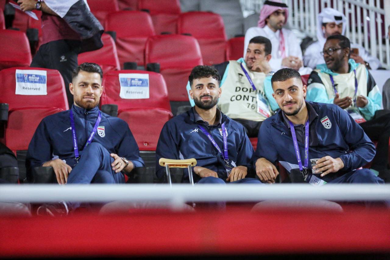 عکس| ۳ مصدوم تیم ملی در ورزشگاه خلیفه قطر